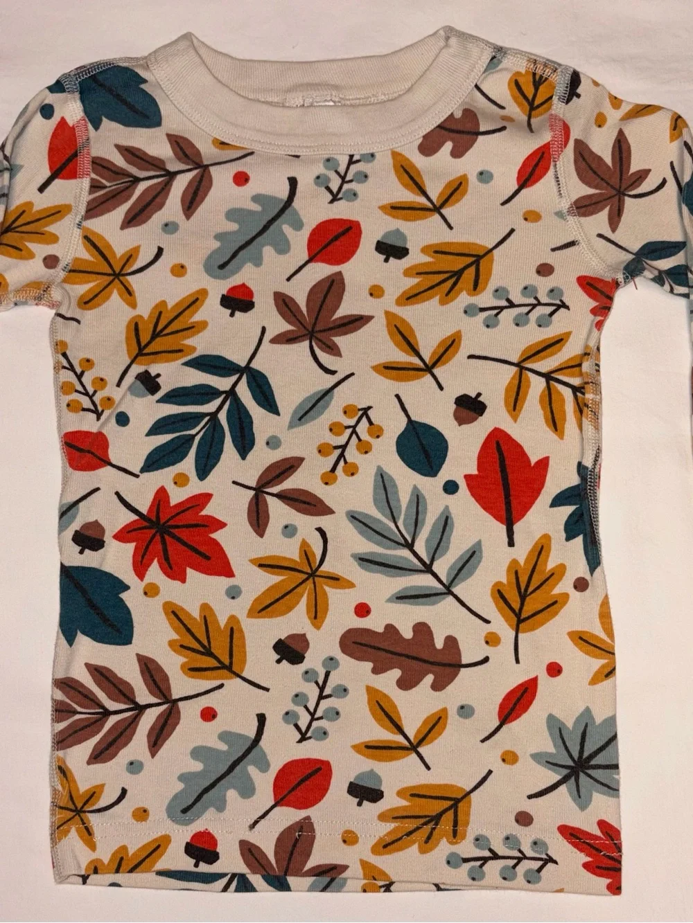 Hanna Andersson Hanna Jams autumn leaves pajamas sz 4 EUC